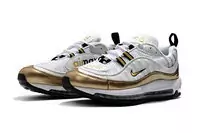 basket nike hommes air max 98 gold white